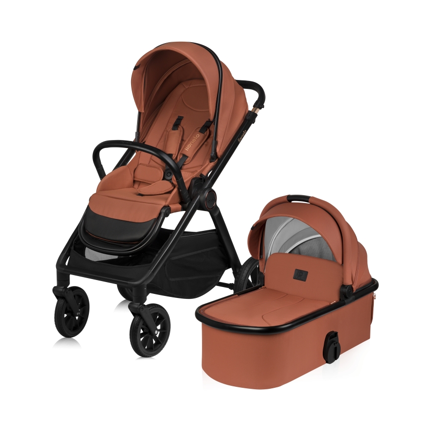 Lionelo - Combi-kinderwagen 2-in-1 LAYLA Bruin/roestkleurig
