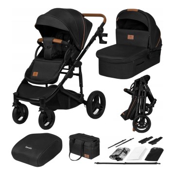 Lionelo - Combi-kinderwagen 2-in-1 MARI TOUR Black Onyx