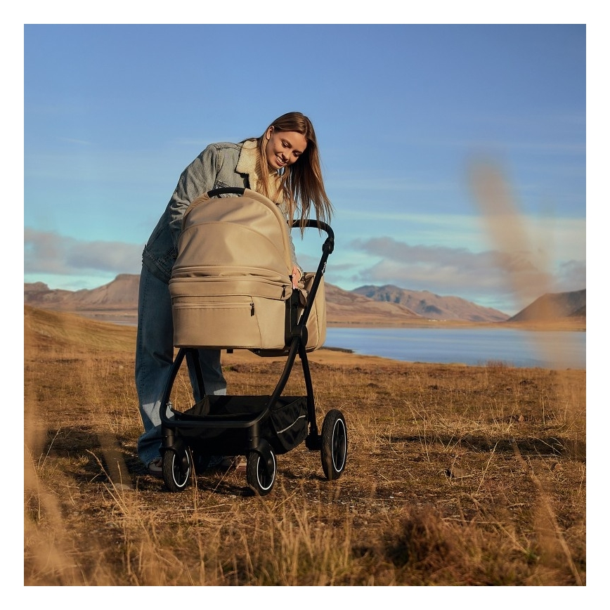 Lionelo - Combi-kinderwagen 2-in-1 MERIL Beige Sand
