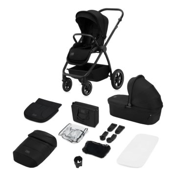 Lionelo - Combi-kinderwagen 2-in-1 MERIL Black Onyx
