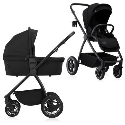 Lionelo - Combi-kinderwagen 2-in-1 MERIL Black Onyx
