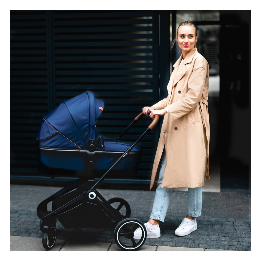 Lionelo - Combi-kinderwagen 2-in-1 MIKA Marineblauw