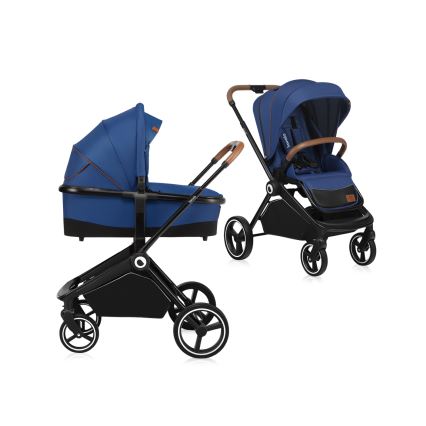 Lionelo - Combi-kinderwagen 2-in-1 MIKA Marineblauw