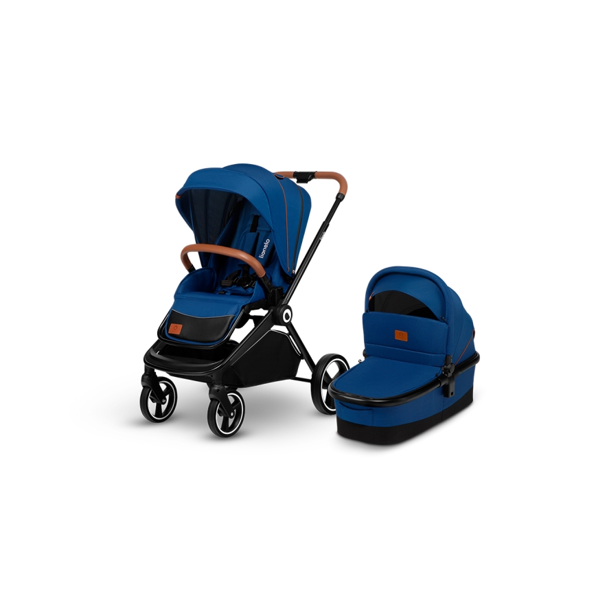 Lionelo - Combi-kinderwagen 2-in-1 MIKA Marineblauw