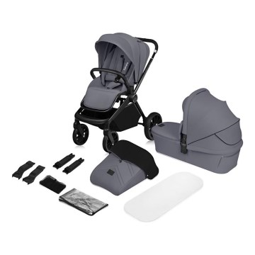 Lionelo - Combi-kinderwagen 2-in-1 MIKA PLUS Grey Stone