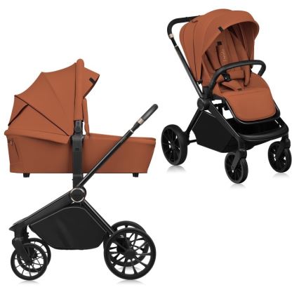 Lionelo - Combi-kinderwagen 2-in-1 MIKA PLUS Roestbruin