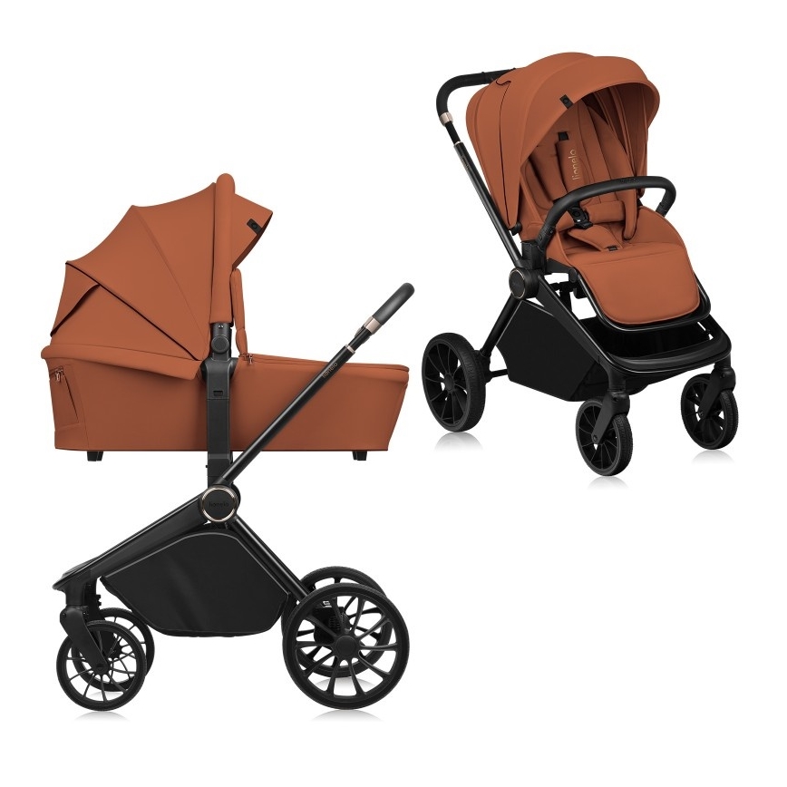 Lionelo - Combi-kinderwagen 2-in-1 MIKA PLUS Roestbruin
