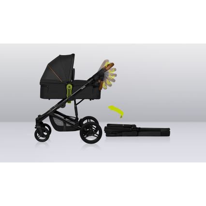 Lionelo - Combi-kinderwagen 3-in-1 MARI TOUR Black Onyx