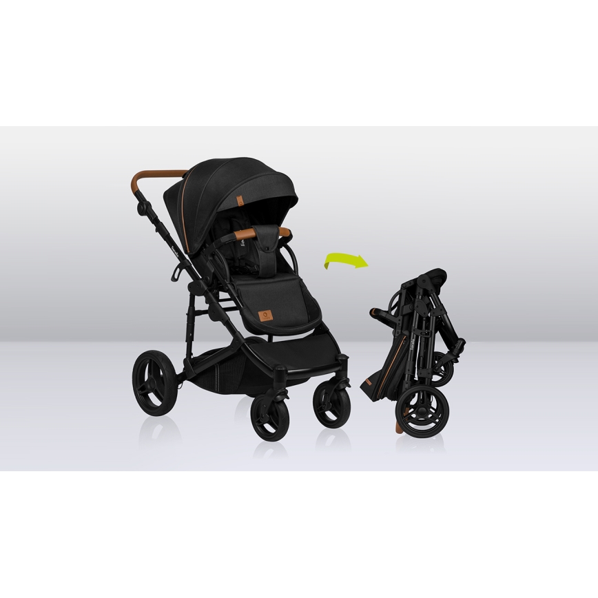 Lionelo - Combi-kinderwagen 3-in-1 MARI TOUR Black Onyx