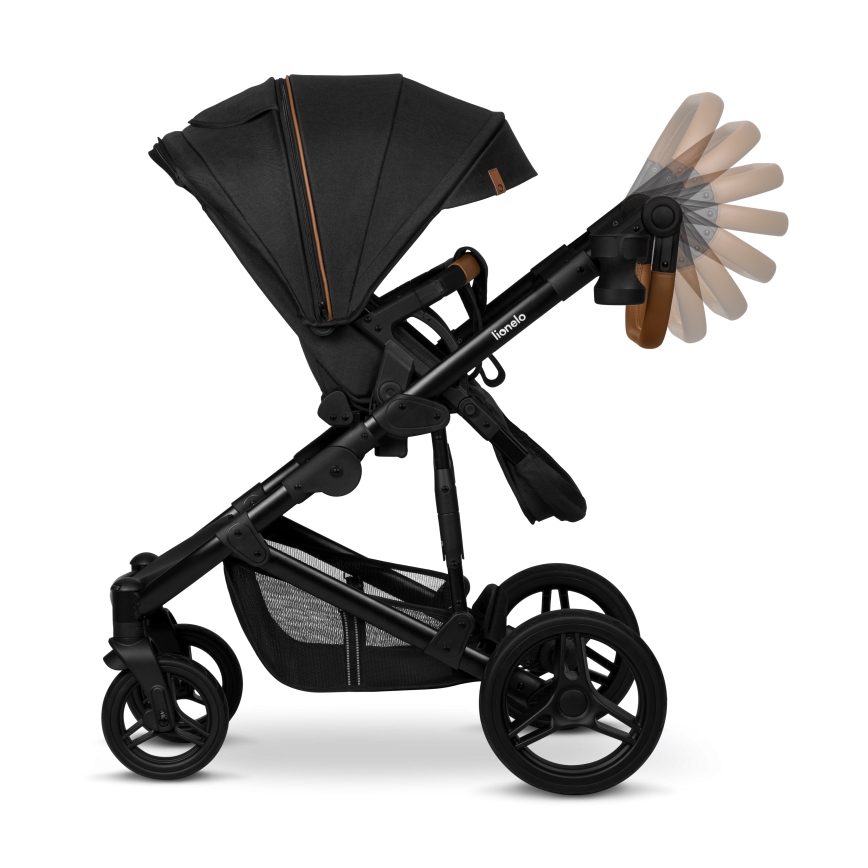 Lionelo - Combi-kinderwagen 3-in-1 MARI TOUR Black Onyx