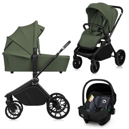 Lionelo - Combi-kinderwagen 3-in-1 MIKA PLUS Olijfgroen