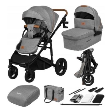 Lionelo - Combinatiekinderwagen 2-in-1 MARI TOUR Grey Stone