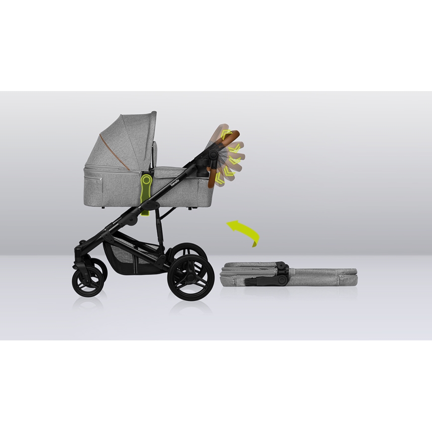 Lionelo - Combinatiekinderwagen 2-in-1 MARI TOUR Grey Stone