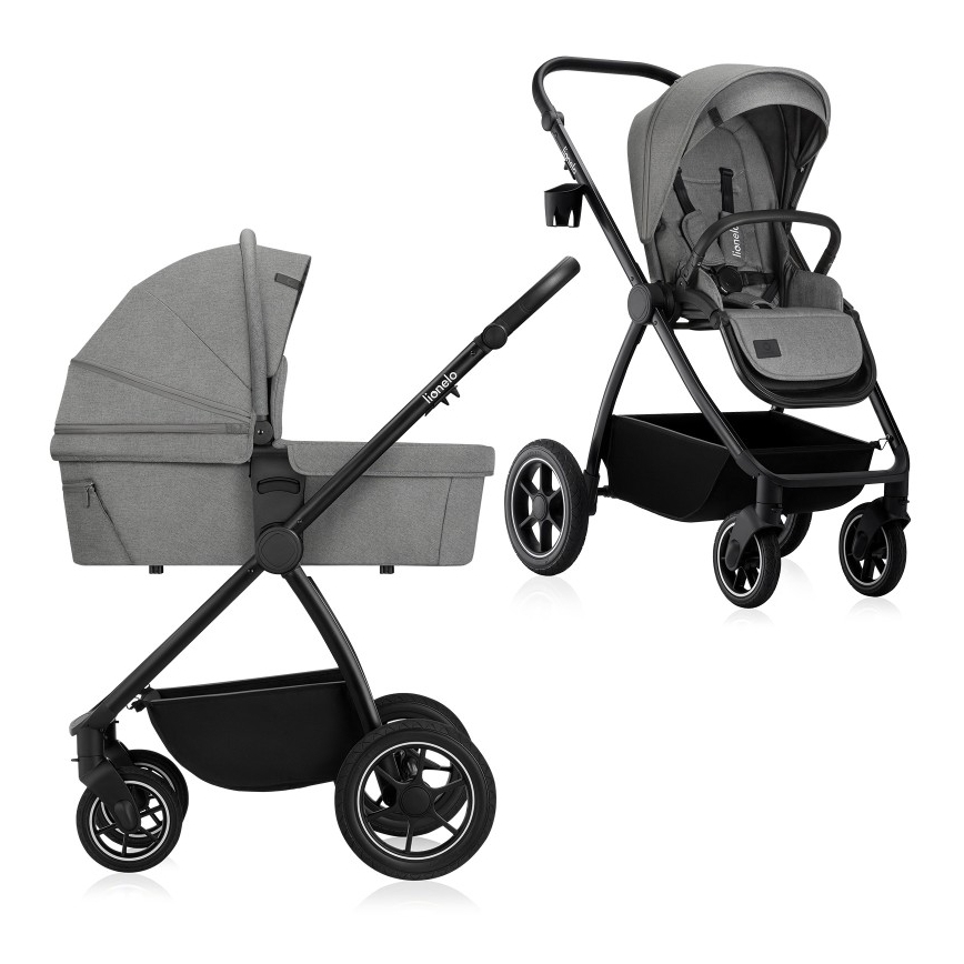 Lionelo - Combinatiekinderwagen 2-in-1 MERIL Grey Stone