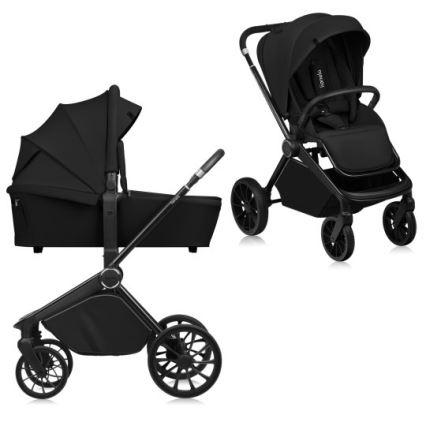 Lionelo - Combinatiekinderwagen 2-in-1 MIKA PLUS Black Onyx