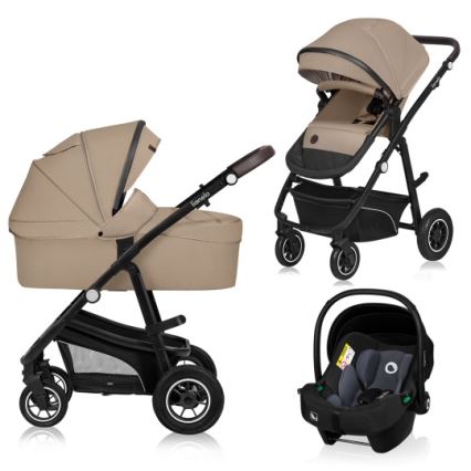 Lionelo - Combinatiekinderwagen 3-in-1 BIANKA Beige Zand