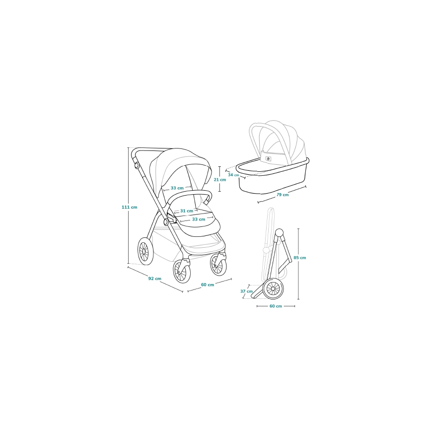 Lionelo - Combinatiekinderwagen 3-in-1 BIANKA Beige Zand