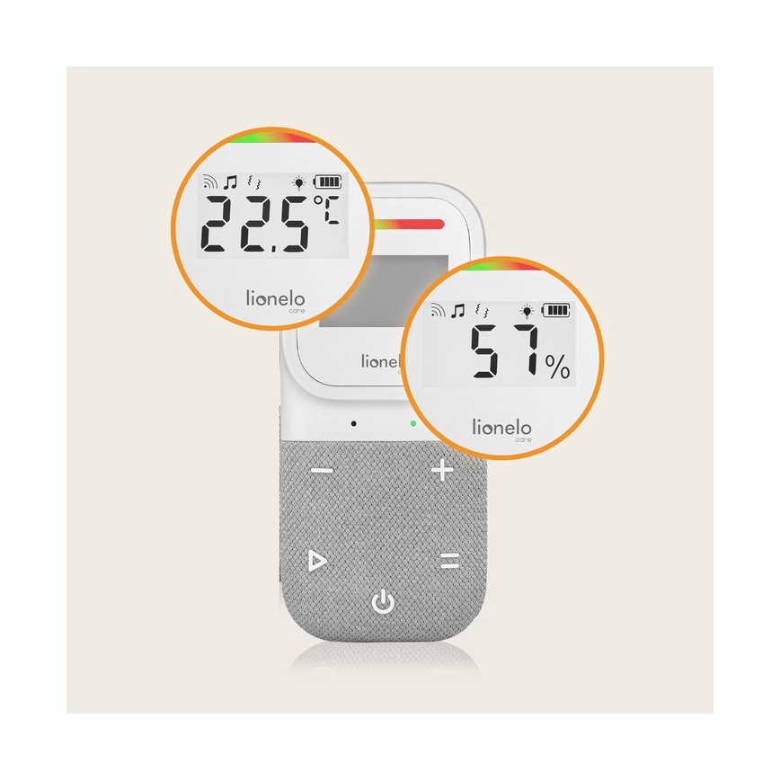 Lionelo - Draadloze oplaadbare audio-babyfoon BABYLINE 2.3 5V