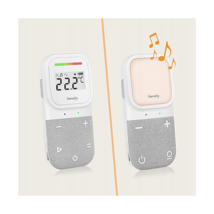 Lionelo - Draadloze oplaadbare audio-babyfoon BABYLINE 2.3 5V