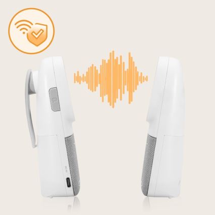 Lionelo - Draadloze oplaadbare audio-babyfoon BABYLINE 2.3 5V