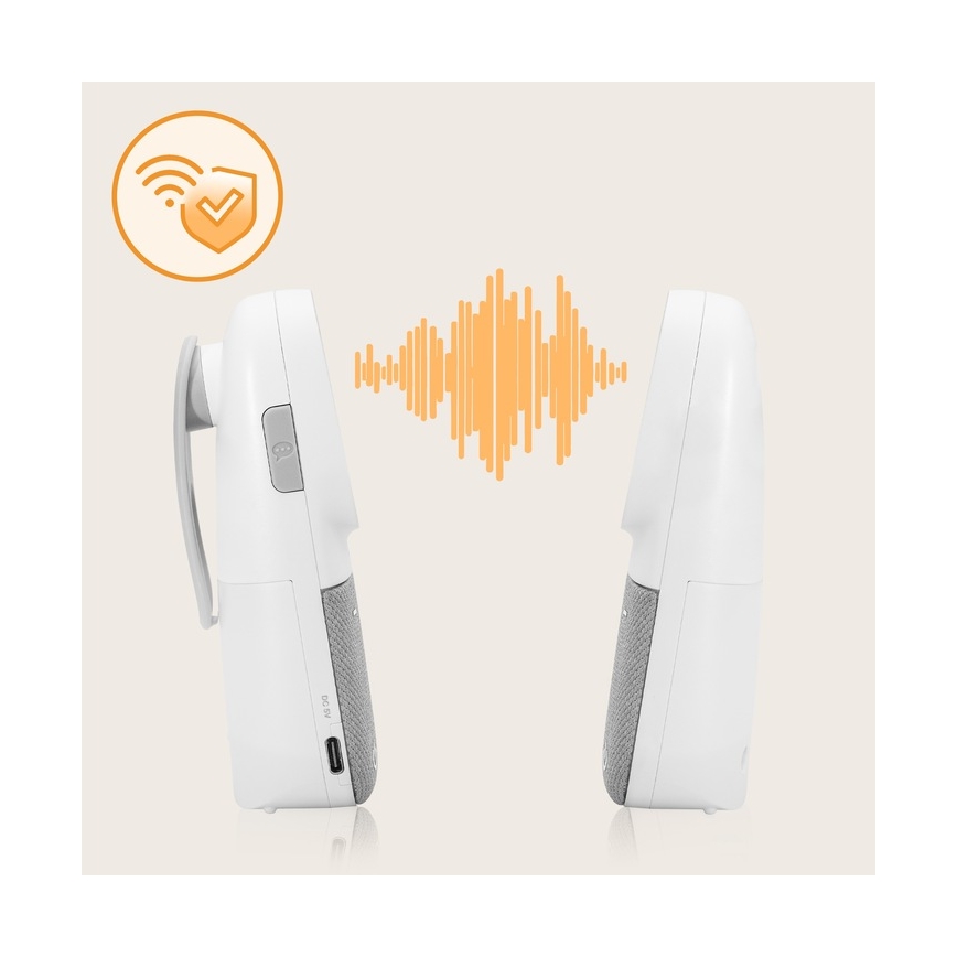 Lionelo - Draadloze oplaadbare audio-babyfoon BABYLINE 2.3 5V
