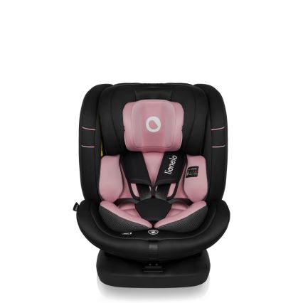 Lionelo - Draaibare autostoel BASTIAAN i-Size 40-150 cm met basis Pink Rose