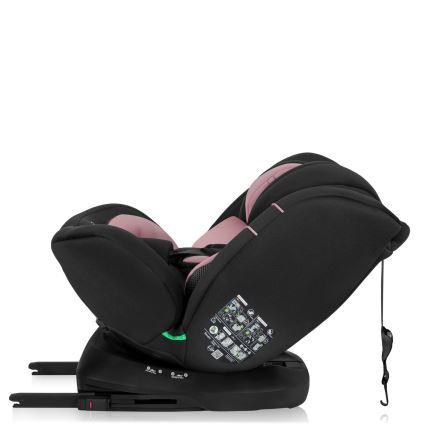 Lionelo - Draaibare autostoel BASTIAAN i-Size 40-150 cm met basis Pink Rose