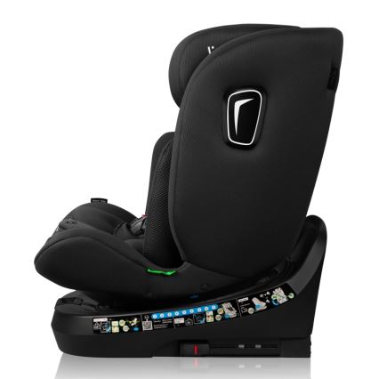 Lionelo - Draaibare autostoel BRAVE i-Size met basis 40-150 cm Zwart Carbon