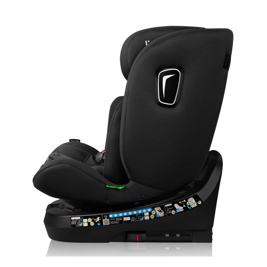 Lionelo - Draaibare autostoel BRAVE i-Size met basis 40-150 cm Zwart Carbon