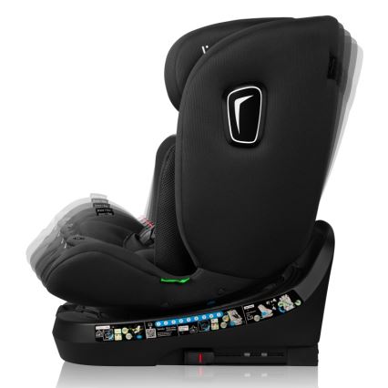 Lionelo - Draaibare autostoel BRAVE i-Size met basis 40-150 cm Zwart Carbon