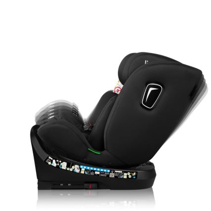Lionelo - Draaibare autostoel BRAVE i-Size met basis 40-150 cm Zwart Carbon