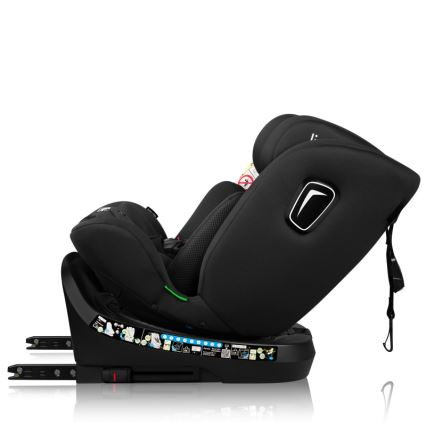 Lionelo - Draaibare autostoel BRAVE i-Size met basis 40-150 cm Zwart Carbon