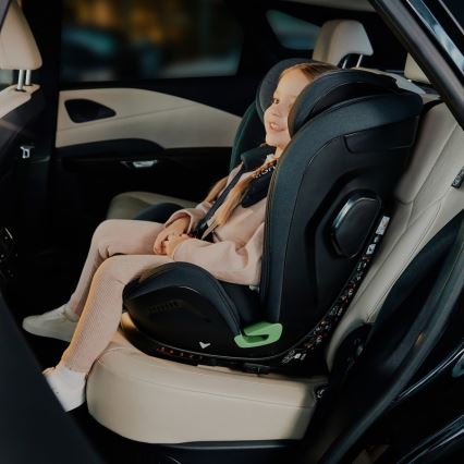 Lionelo - Draaibare autostoel HARPER i-Size met basis 76-150 cm Black Carbon