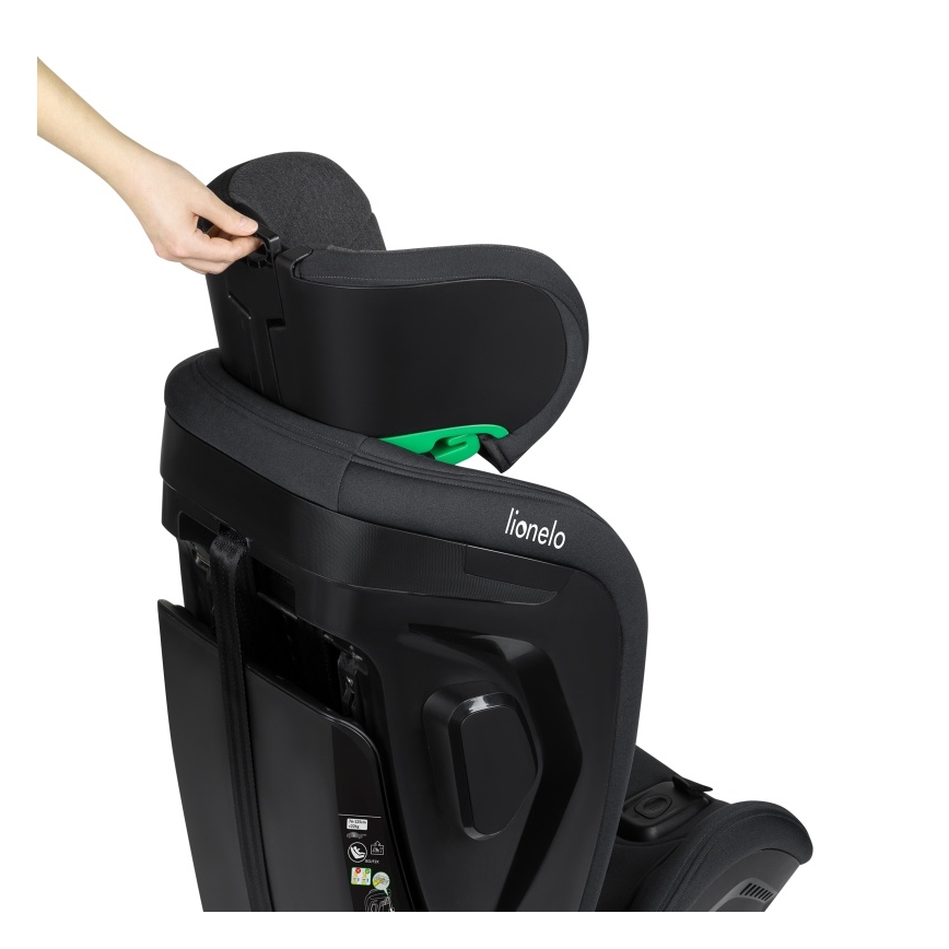 Lionelo - Draaibare autostoel HARPER i-Size met basis 76-150 cm Black Carbon