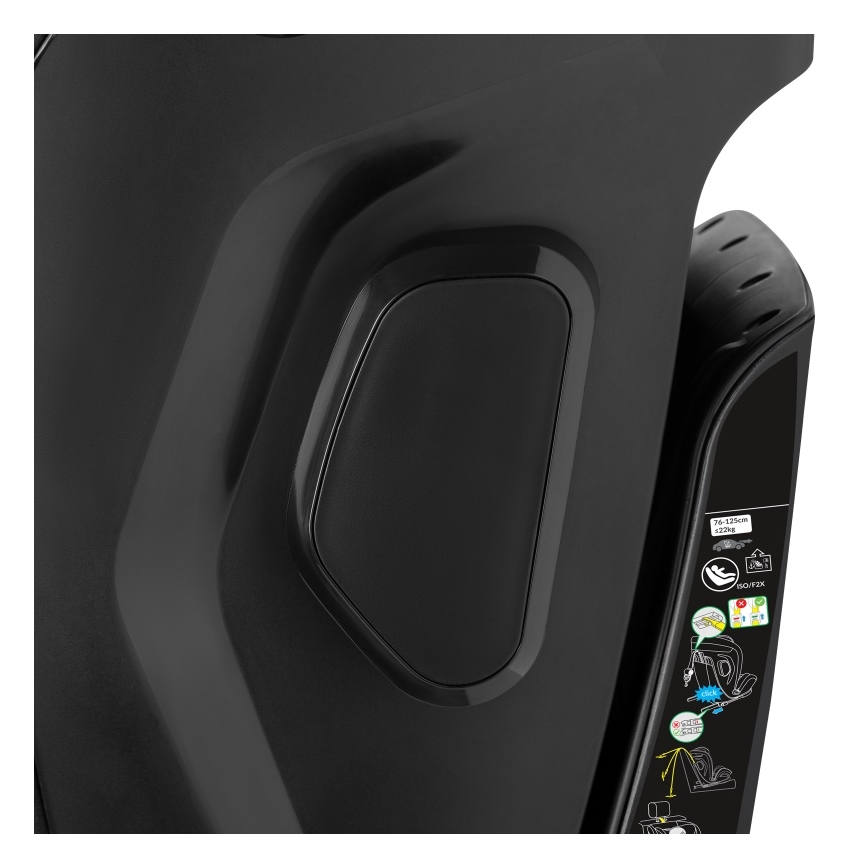 Lionelo - Draaibare autostoel HARPER i-Size met basis 76-150 cm Black Carbon