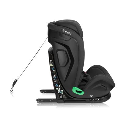Lionelo - Draaibare autostoel HARPER i-Size met basis 76-150 cm Black Carbon