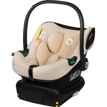 Lionelo - Draaibare autostoel met basis ASTRID SET i-Size 40-87 cm Beige Sand