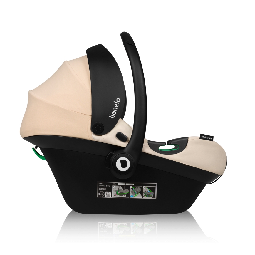 Lionelo - Draaibare autostoel met basis ASTRID SET i-Size 40-87 cm Beige Sand