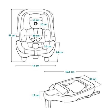 Lionelo - Draaibare autostoel met basis ASTRID SET i-Size 40-87 cm Beige Sand