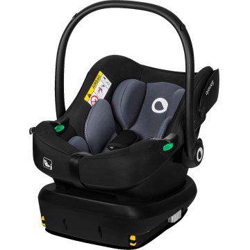 Lionelo - Draaibare autostoel met basis ASTRID SET i-Size 40-87 cm Zwart/Grijs