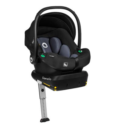 Lionelo - Draaibare autostoel met basis ASTRID SET i-Size 40-87 cm Zwart/Grijs