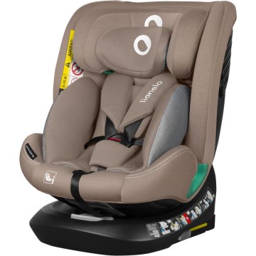 Lionelo - Draaibare autostoel met basis BASTIAAN ONE i-Size 40-150 cm Beige zand