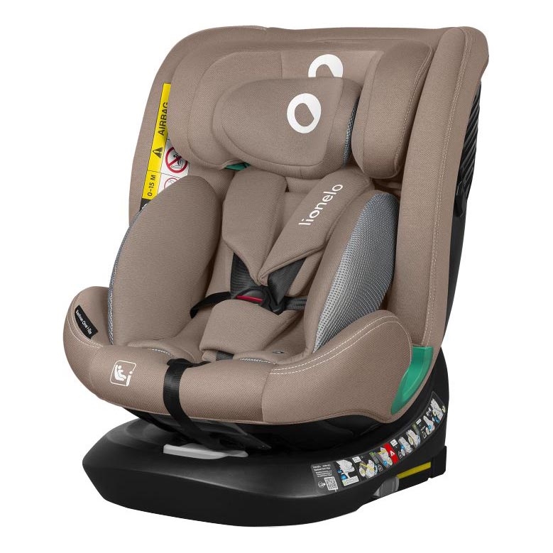 Lionelo - Draaibare autostoel met basis BASTIAAN ONE i-Size 40-150 cm Beige zand