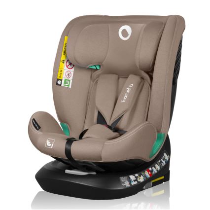 Lionelo - Draaibare autostoel met basis BASTIAAN ONE i-Size 40-150 cm Beige zand