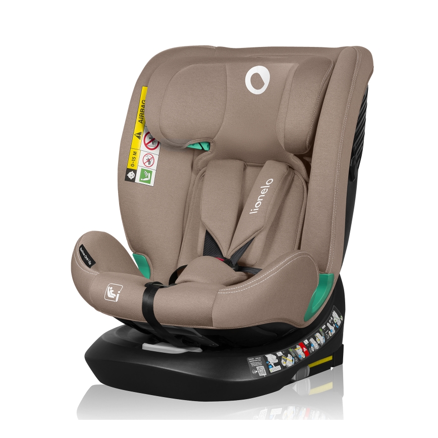 Lionelo - Draaibare autostoel met basis BASTIAAN ONE i-Size 40-150 cm Beige zand