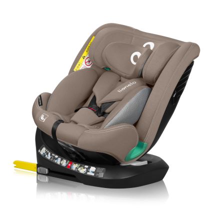Lionelo - Draaibare autostoel met basis BASTIAAN ONE i-Size 40-150 cm Beige zand