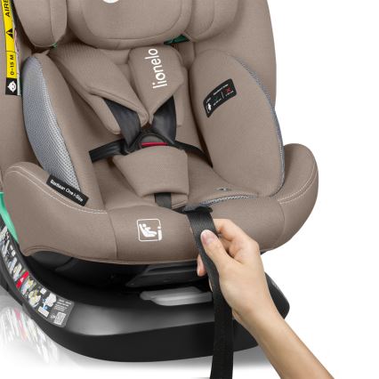 Lionelo - Draaibare autostoel met basis BASTIAAN ONE i-Size 40-150 cm Beige zand
