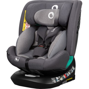 Lionelo - Draaibare autostoel met basis BASTIAAN ONE i-Size 40-150 cm Grey Stone