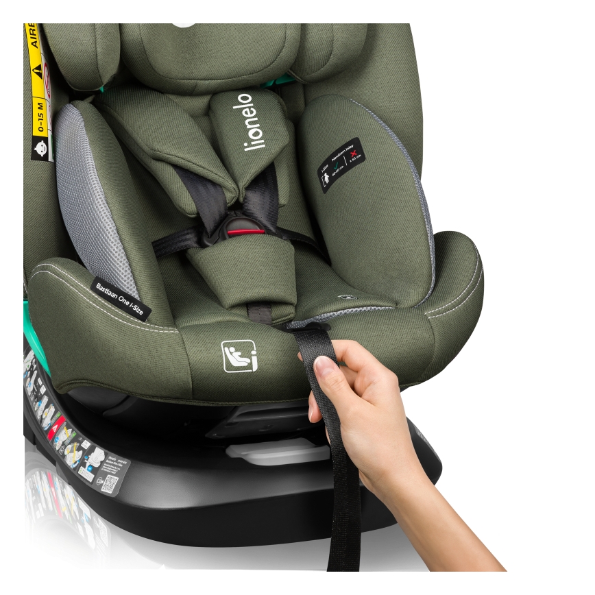Lionelo - Autostoel met draaibare basis BASTIAAN ONE i-Size 40-150 cm Olijfgroen