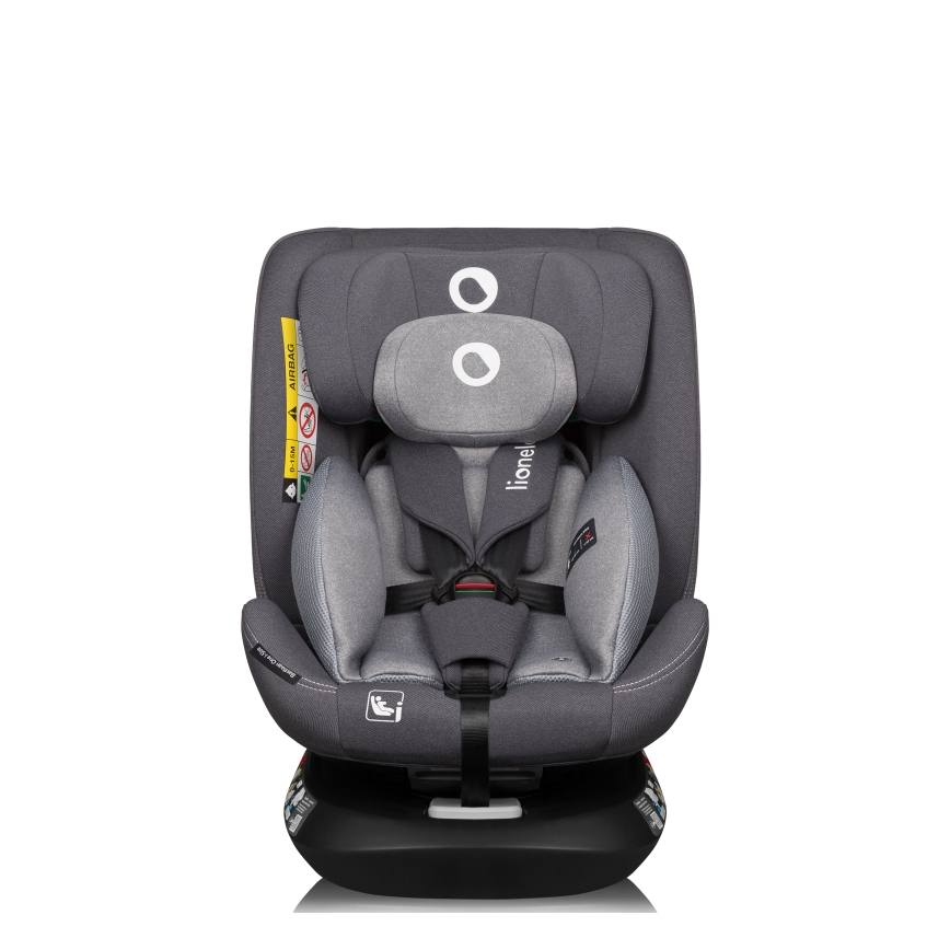 Lionelo - Draaibare autostoel met basis BASTIAAN ONE i-Size 40-150 cm Grey Stone